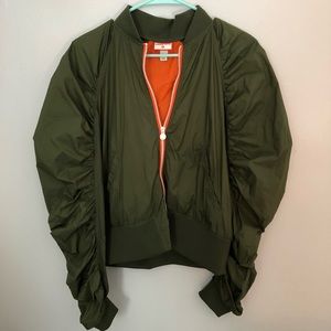 Hunter green bomber jacket